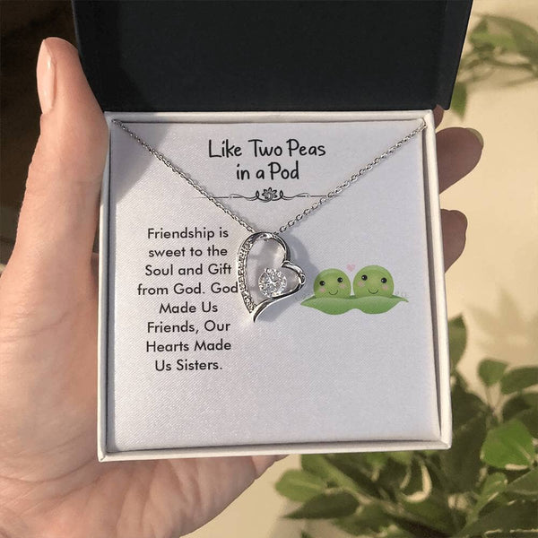 Eternal Bond Necklace: Celebrating the Unbreakable Connection of Sisterhood and Friendship Jewelry/ForeverLove ShineOn Fulfillment 14k White Gold Finish Standard Box 