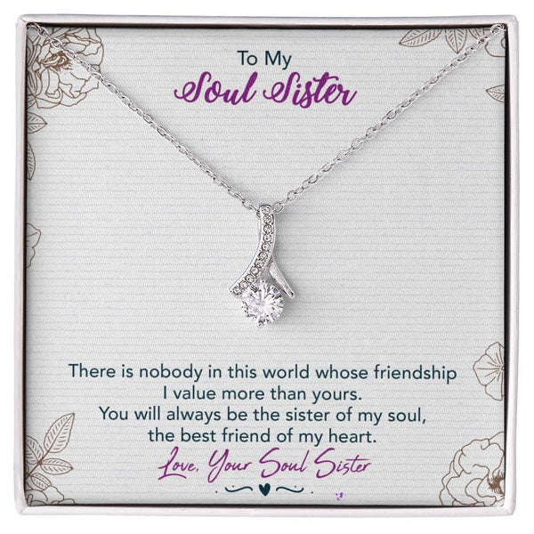 Eternal Bond Ribbon Necklace: A Symbol of Unbreakable Friendship for Your Soul Sister Jewelry/AlluringBeauty ShineOn Fulfillment 