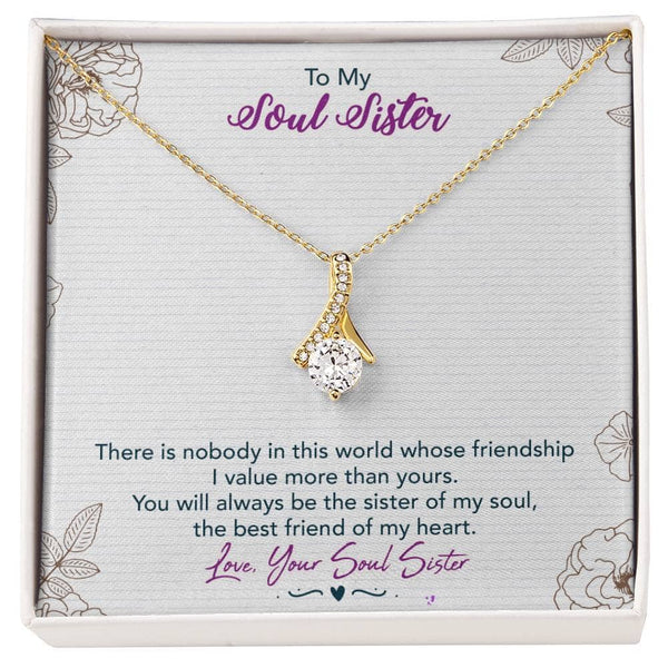 Eternal Bond Ribbon Necklace: A Symbol of Unbreakable Friendship for Your Soul Sister Jewelry/AlluringBeauty ShineOn Fulfillment 