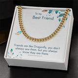 Eternal Bond: The Dragonfly Friendship Cuban Link Chain Necklace Jewelry/Cubanlink ShineOn Fulfillment 14K Yellow Gold Finish Standard Box 