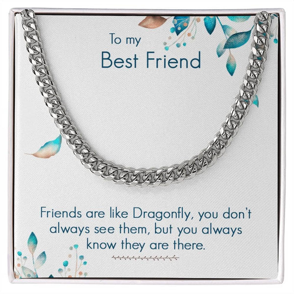 Eternal Bond: The Dragonfly Friendship Cuban Link Chain Necklace Jewelry/Cubanlink ShineOn Fulfillment 