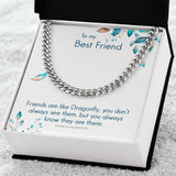 Eternal Bond: The Dragonfly Friendship Cuban Link Chain Necklace Jewelry/Cubanlink ShineOn Fulfillment Stainless Steel Standard Box 