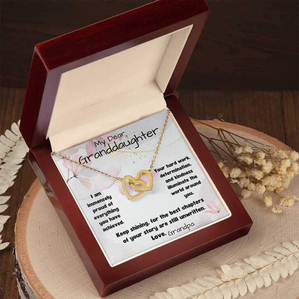 Eternal Bond: The Grandparent's Interlocking Hearts Necklace with Personalized Message Jewelry/InterlockingHearts ShineOn Fulfillment 