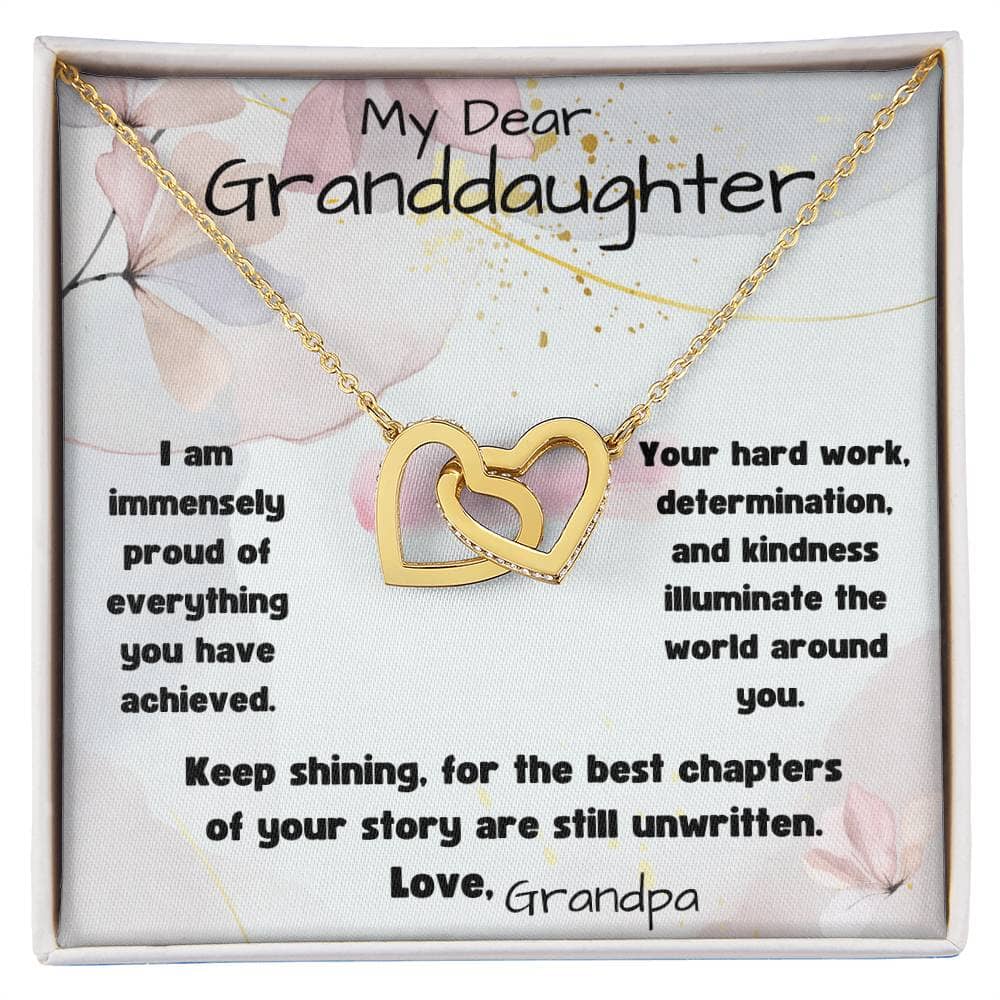 Eternal Bond: The Grandparent's Interlocking Hearts Necklace with Personalized Message Jewelry/InterlockingHearts ShineOn Fulfillment 