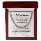 Eternal Bond: The Grandparent's Legacy Cuban Link Chain Necklace with Personalized Sentimental Message Jewelry/Cubanlink ShineOn Fulfillment 