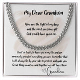 Eternal Bond: The Grandparent's Legacy Cuban Link Chain Necklace with Personalized Sentimental Message Jewelry/Cubanlink ShineOn Fulfillment 