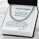 Eternal Bond: The Grandparent's Legacy Cuban Link Chain with Personalized Message of Love and Guidance Jewelry/Cubanlink ShineOn Fulfillment 