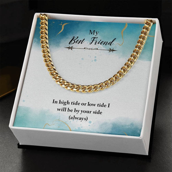 Eternal Bond: The High Tide Friendship Cuban Link Chain Jewelry/Cubanlink ShineOn Fulfillment 14K Yellow Gold Finish Standard Box 