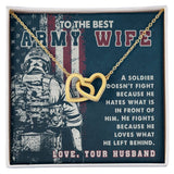 Eternal Bond: The Interlocking Hearts Necklace for the Courageous Army Wife Jewelry/InterlockingHearts ShineOn Fulfillment 