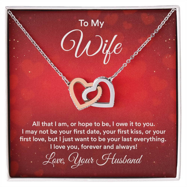 Eternal Bond: The Interlocking Hearts Necklace with Sentimental Love Message Jewelry/InterlockingHearts ShineOn Fulfillment 