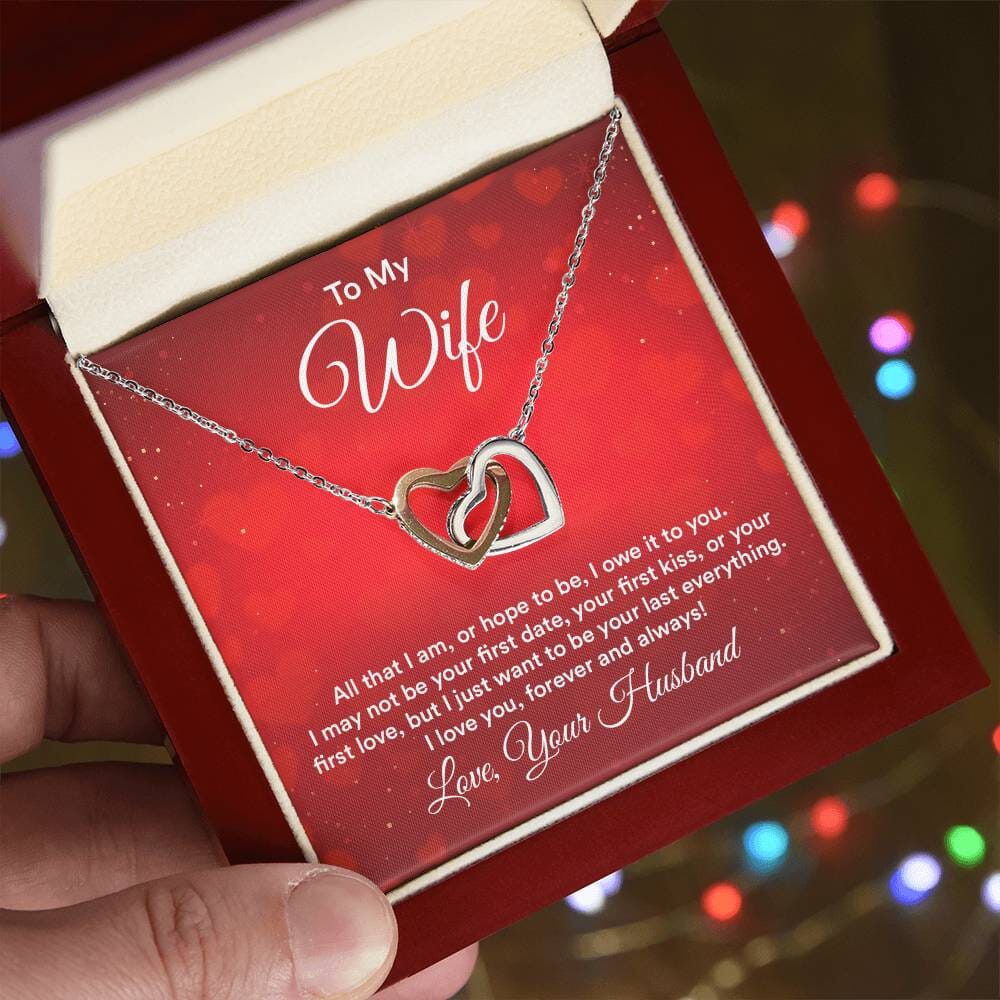 Eternal Bond: The Interlocking Hearts Necklace with Sentimental Love Message Jewelry/InterlockingHearts ShineOn Fulfillment 