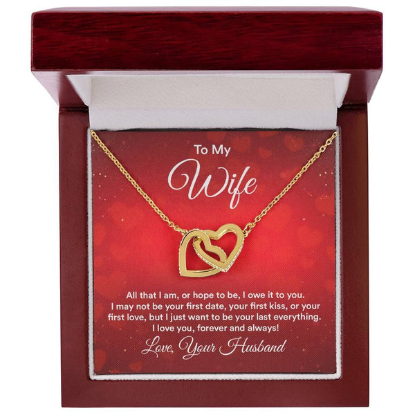 Eternal Bond: The Interlocking Hearts Necklace with Sentimental Love Message Jewelry/InterlockingHearts ShineOn Fulfillment 