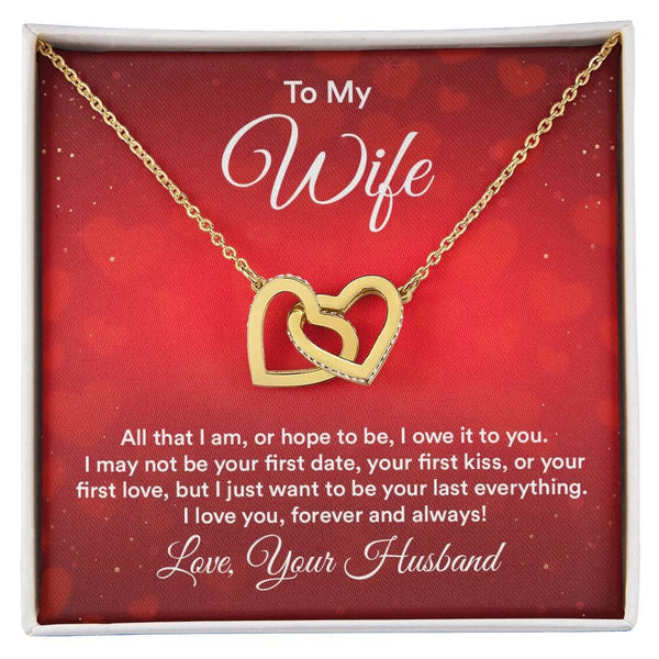 Eternal Bond: The Interlocking Hearts Necklace with Sentimental Love Message Jewelry/InterlockingHearts ShineOn Fulfillment 