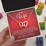 Eternal Bond: The Interlocking Hearts Necklace with Sentimental Love Message Jewelry/InterlockingHearts ShineOn Fulfillment Polished Stainless Steel & Rose Gold Finish Standard Box 