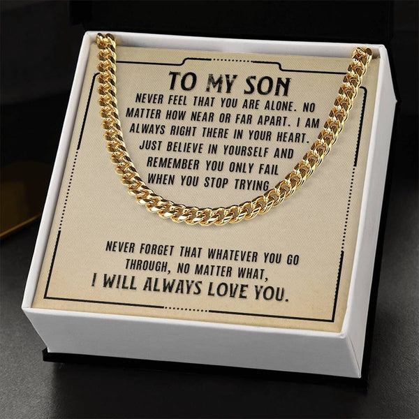 Eternal Bond: The Unbreakable Love Cuban Link Necklace Jewelry/Cubanlink ShineOn Fulfillment 14K Yellow Gold Finish Standard Box 