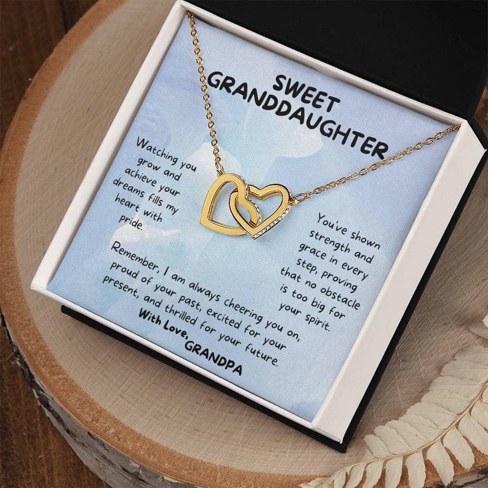 Eternal Bonds of Love: Personalized Interlocking Hearts Necklace for Granddaughters Jewelry/InterlockingHearts ShineOn Fulfillment 