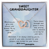 Eternal Bonds of Love: Personalized Interlocking Hearts Necklace for Granddaughters Jewelry/InterlockingHearts ShineOn Fulfillment 