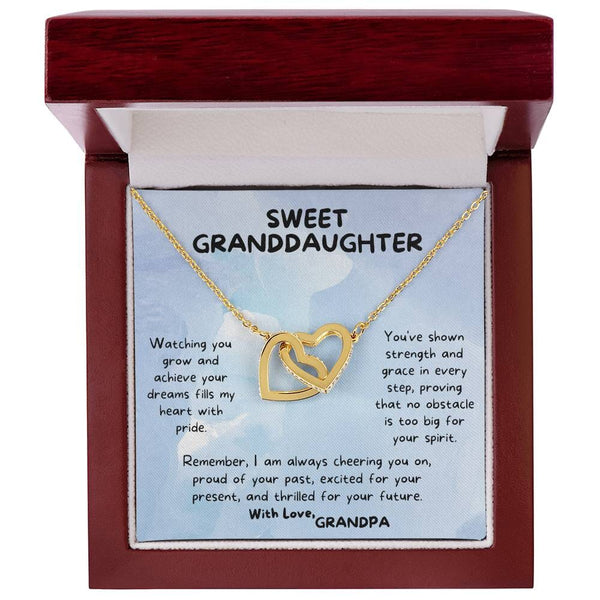 Eternal Bonds of Love: Personalized Interlocking Hearts Necklace for Granddaughters Jewelry/InterlockingHearts ShineOn Fulfillment 