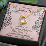 Eternal Devotion Necklace: A Heartfelt Tribute to Your Beloved Teacher and Wife Jewelry/ForeverLove ShineOn Fulfillment 