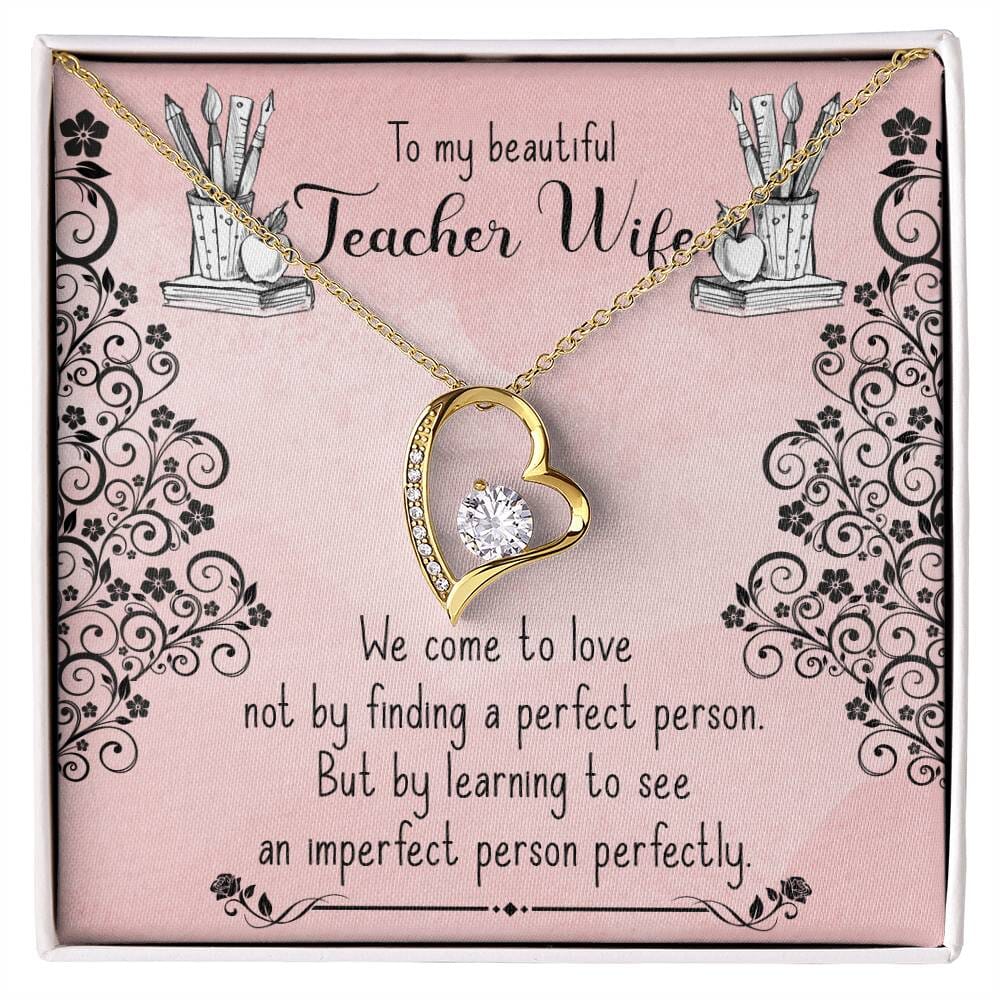 Eternal Devotion Necklace: A Heartfelt Tribute to Your Beloved Teacher and Wife Jewelry/ForeverLove ShineOn Fulfillment 