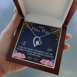 Eternal Devotion Necklace: A Symbol of Unbreakable Love for the Brave Police Wife Jewelry/ForeverLove ShineOn Fulfillment 14k White Gold Finish Luxury Box 