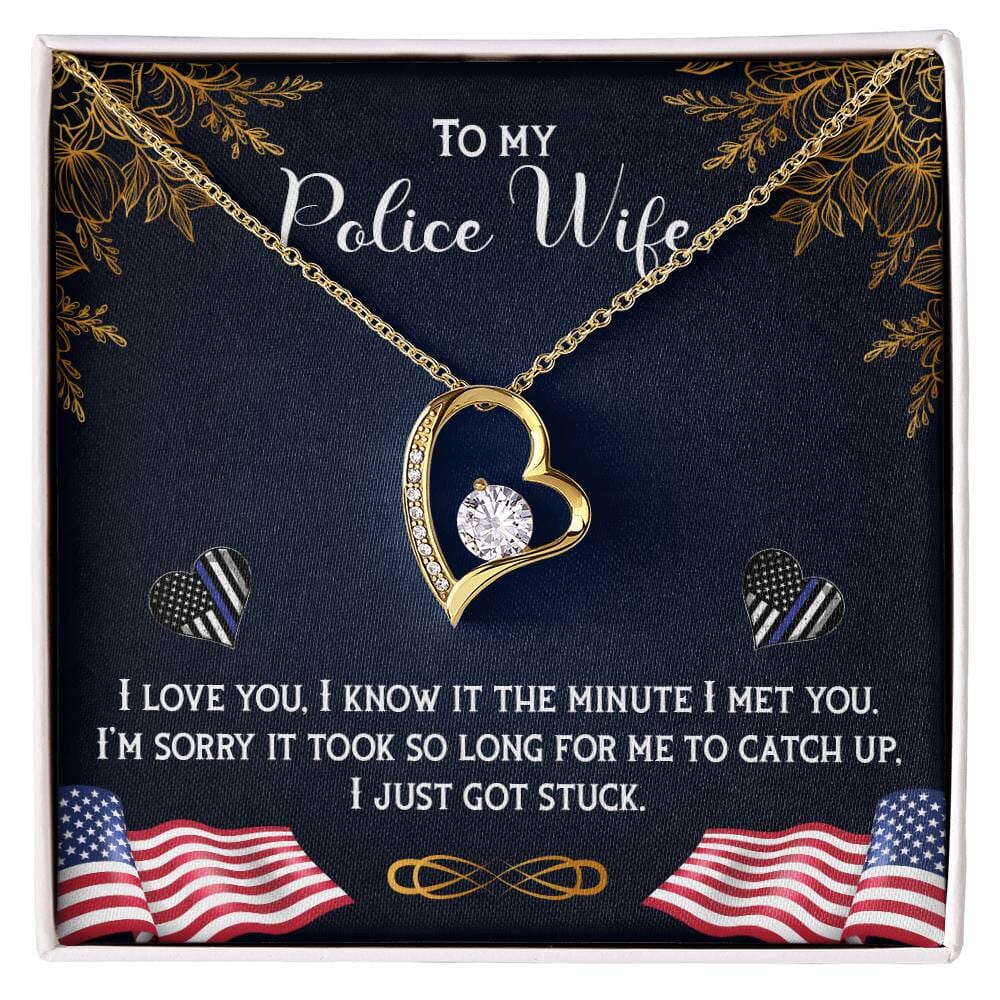 Eternal Devotion Necklace: A Symbol of Unbreakable Love for the Brave Police Wife Jewelry/ForeverLove ShineOn Fulfillment 