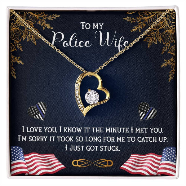 Eternal Devotion Necklace: A Symbol of Unbreakable Love for the Brave Police Wife Jewelry/ForeverLove ShineOn Fulfillment 