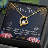 Eternal Devotion Necklace: A Symbol of Unbreakable Love for the Brave Police Wife Jewelry/ForeverLove ShineOn Fulfillment 