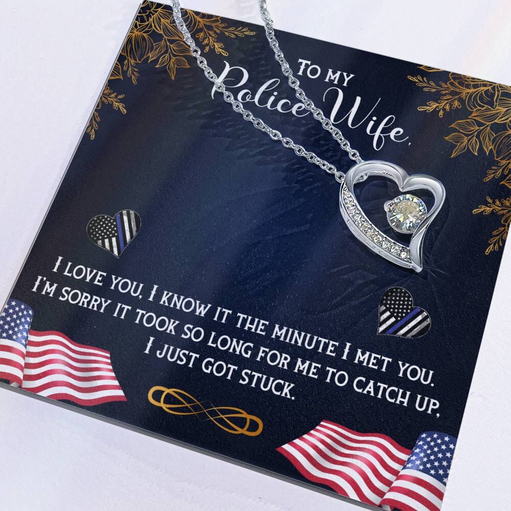 Eternal Devotion Necklace: A Symbol of Unbreakable Love for the Brave Police Wife Jewelry/ForeverLove ShineOn Fulfillment 