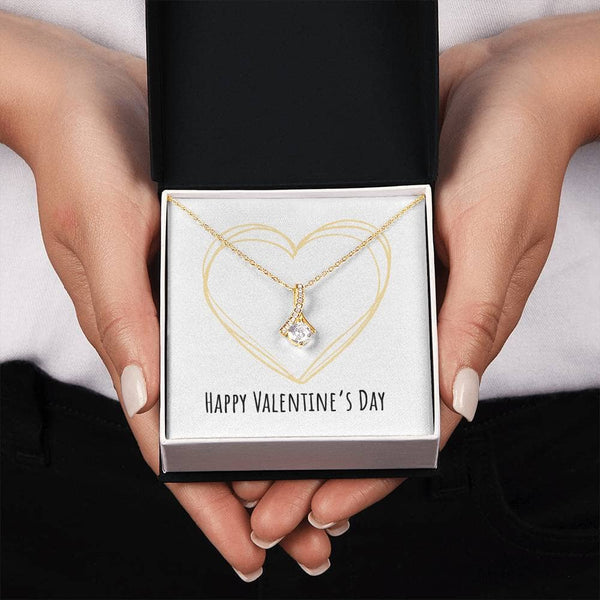 Eternal Embrace Necklace: Sparkle of Love Jewelry/AlluringBeauty ShineOn Fulfillment 18K Yellow Gold Finish Standard Box 