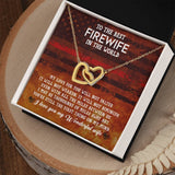 Eternal Embrace: The Firewife's Heart Necklace - Love Beyond Distance Jewelry/InterlockingHearts ShineOn Fulfillment 