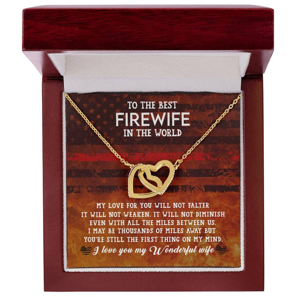 Eternal Embrace: The Firewife's Heart Necklace - Love Beyond Distance Jewelry/InterlockingHearts ShineOn Fulfillment 