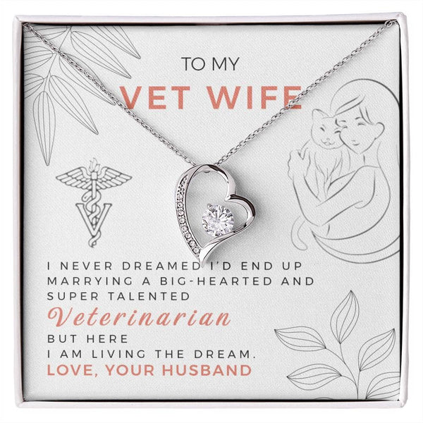 Eternal Heart Veterinarian Tribute Necklace: Celebrating Love and Compassion in Every Sparkle Jewelry/ForeverLove ShineOn Fulfillment 