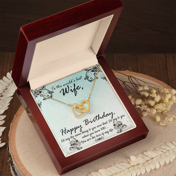 Eternal Hearts Necklace: A Timeless Symbol of Love for the World's Best Wife Jewelry/InterlockingHearts ShineOn Fulfillment 