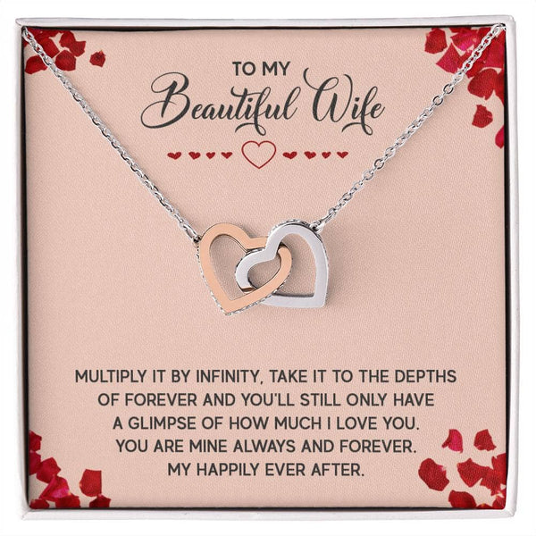 Eternal Hearts Necklace: Infinity Love Pendant for the Woman of Your Dreams Jewelry/InterlockingHearts ShineOn Fulfillment 