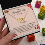 Eternal Hearts Necklace: Infinity Love Pendant for the Woman of Your Dreams Jewelry/InterlockingHearts ShineOn Fulfillment 18K Yellow Gold Finish Standard Box 