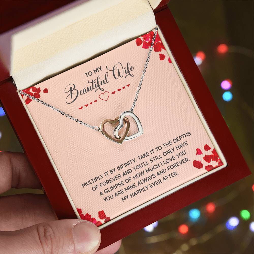 Eternal Hearts Necklace: Infinity Love Pendant for the Woman of Your Dreams Jewelry/InterlockingHearts ShineOn Fulfillment 