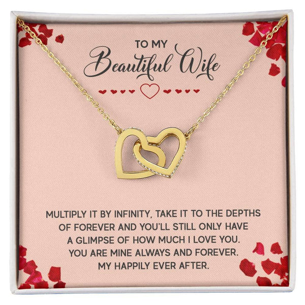 Eternal Hearts Necklace: Infinity Love Pendant for the Woman of Your Dreams Jewelry/InterlockingHearts ShineOn Fulfillment 