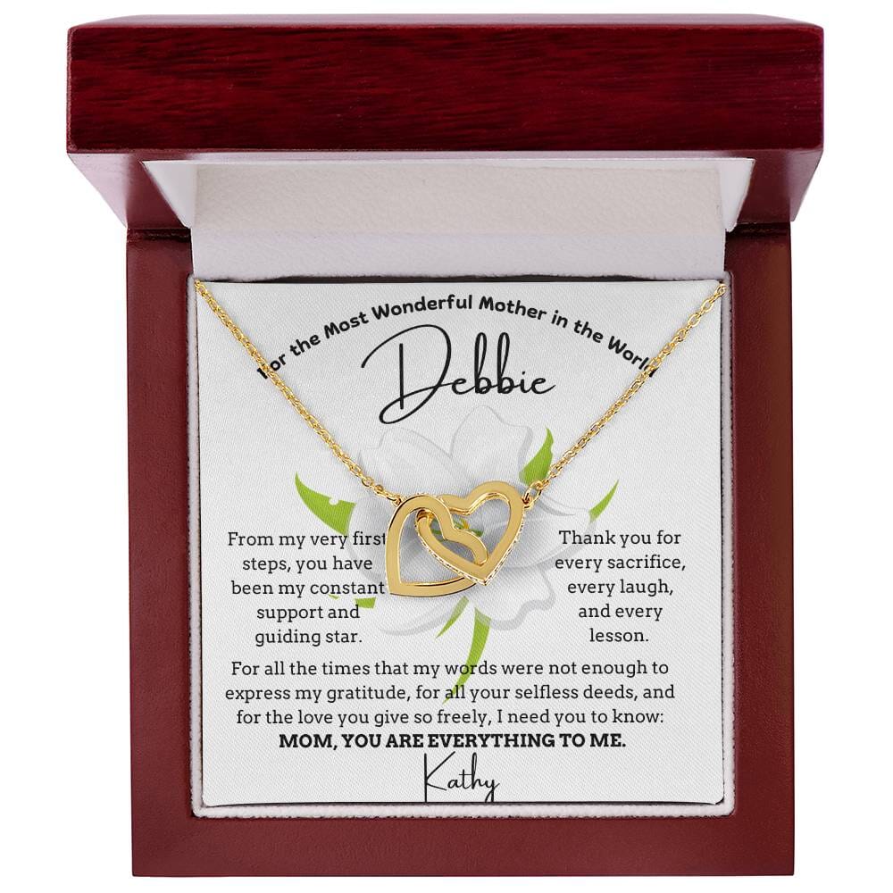 Eternal Hearts Tribute Necklace – A Symbol of Unending Love for Mom Jewelry/InterlockingHearts ShineOn Fulfillment 18K Yellow Gold Finish Luxury Box 