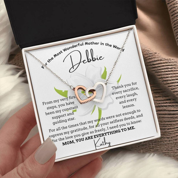 Eternal Hearts Tribute Necklace – A Symbol of Unending Love for Mom Jewelry/InterlockingHearts ShineOn Fulfillment 