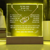 Eternal Love and Light: Acrylic Plaque with Forever Love Necklace Jewelry ShineOn Fulfillment 