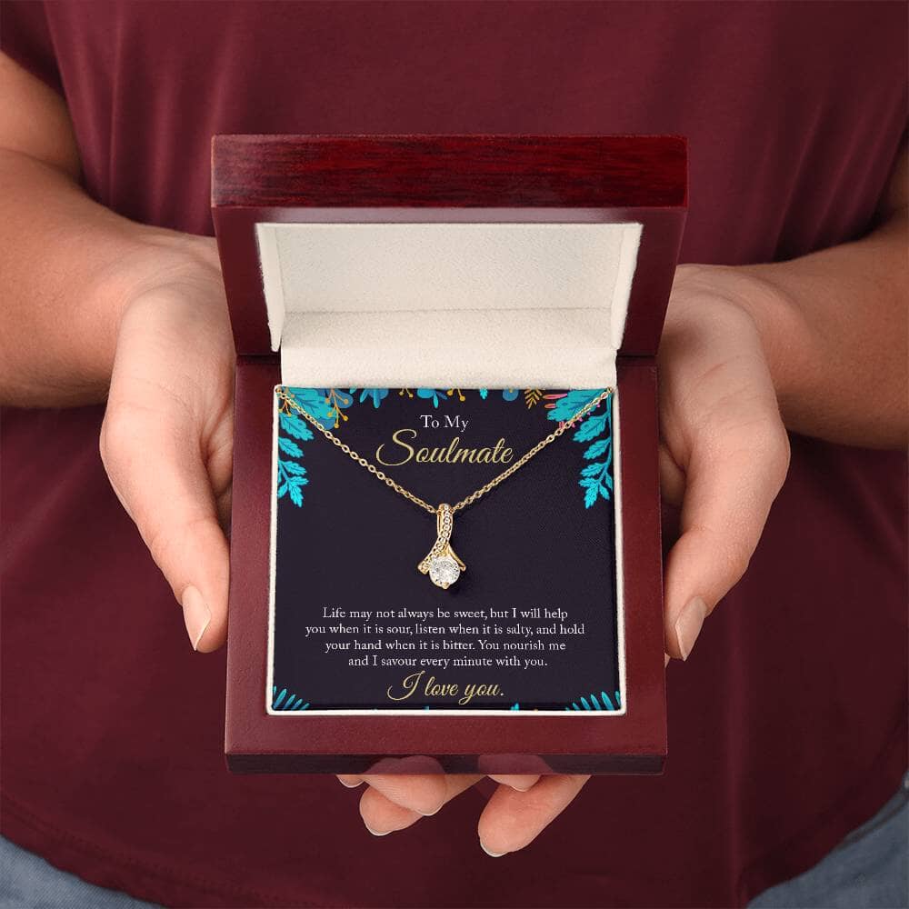 Eternal Love Embodied: The Alluring Beauty Necklace Jewelry/AlluringBeauty ShineOn Fulfillment 18K Yellow Gold Finish Luxury Box 