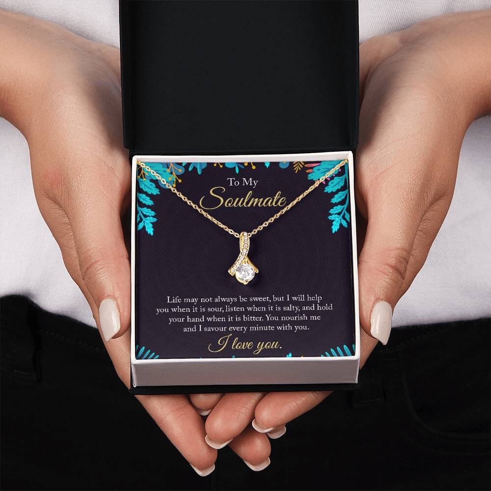 Eternal Love Embodied: The Alluring Beauty Necklace Jewelry/AlluringBeauty ShineOn Fulfillment 18K Yellow Gold Finish Standard Box 