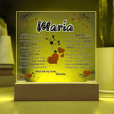 Eternal Love: Illuminated Acrylic Tribute Plaque for Mom Acrylic/Square ShineOn Fulfillment 