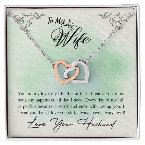 Eternal Love Interlocking Hearts Necklace: A Symbol of Undying Affection for Your Beloved Wife Jewelry/InterlockingHearts ShineOn Fulfillment 