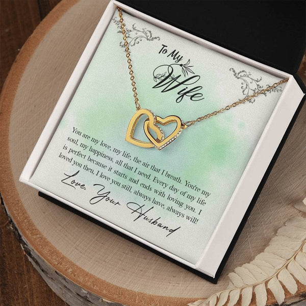 Eternal Love Interlocking Hearts Necklace: A Symbol of Undying Affection for Your Beloved Wife Jewelry/InterlockingHearts ShineOn Fulfillment 