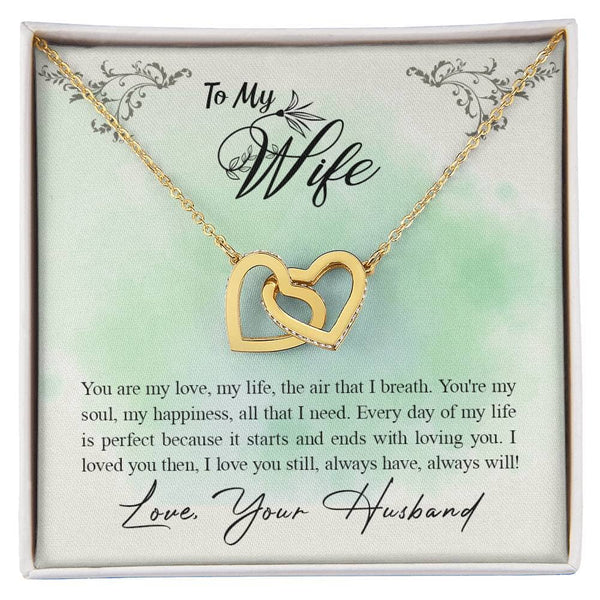 Eternal Love Interlocking Hearts Necklace: A Symbol of Undying Affection for Your Beloved Wife Jewelry/InterlockingHearts ShineOn Fulfillment 