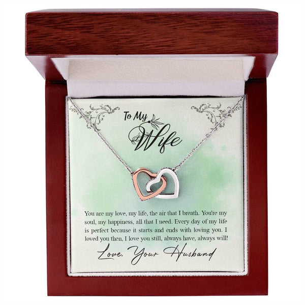 Eternal Love Interlocking Hearts Necklace: A Symbol of Undying Affection for Your Beloved Wife Jewelry/InterlockingHearts ShineOn Fulfillment 