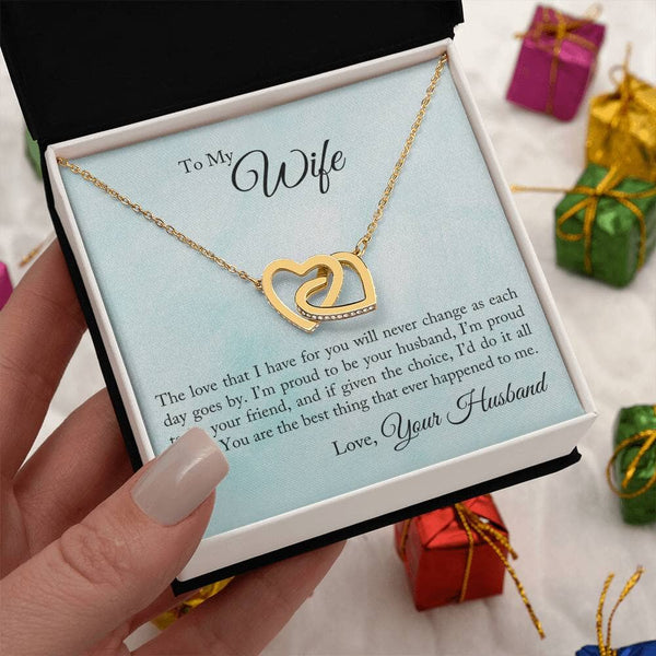 Eternal Love Interlocking Hearts Necklace: A Symbol of Unending Devotion Jewelry/InterlockingHearts ShineOn Fulfillment 18K Yellow Gold Finish Standard Box 