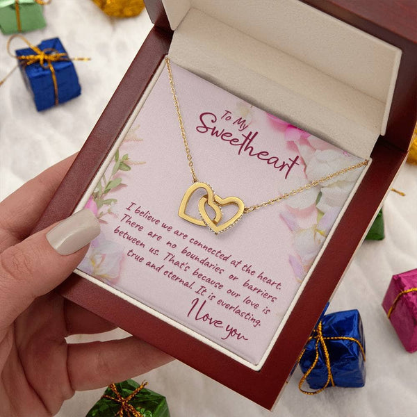 Eternal Love Interlocking Hearts Necklace: A Timeless Symbol of Your Unbreakable Bond Jewelry/InterlockingHearts ShineOn Fulfillment 18K Yellow Gold Finish Luxury Box 